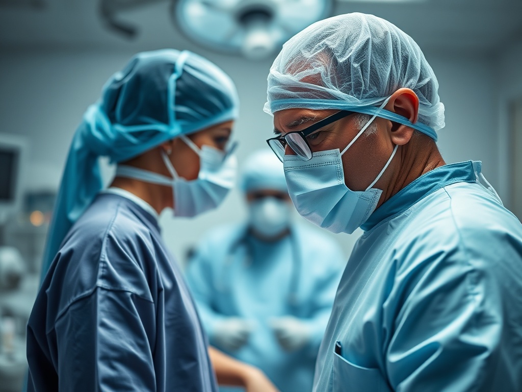 Profissional de saúde utilizando tecnologia digital em um tablet, com gráficos de dados e ícones de saúde flutuando ao redor, simbolizando a saúde digital e a inteligência artificial na medicina.